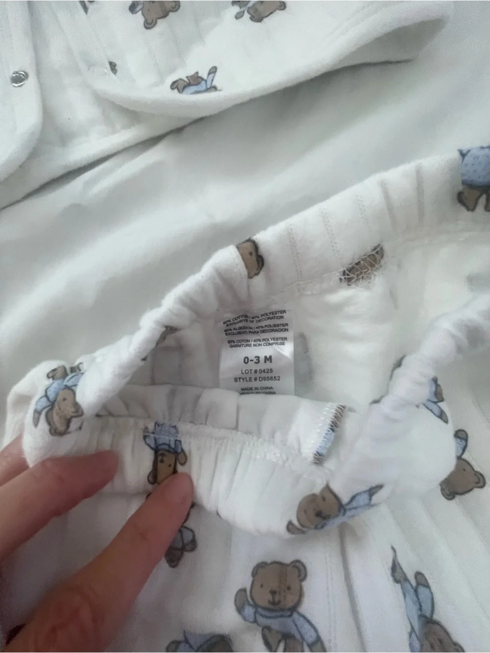 White Bear-Print Kids Pajama Set - Soft Two-Piece Sleepwear